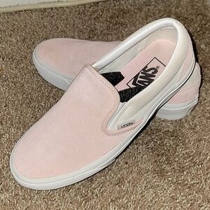 Vans Women's Slip On Pink  Canvas Low Top Shoes Sneakers Size 5.5